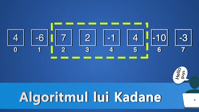 Algoritmul lui Kadane – Subsir de suma maxima